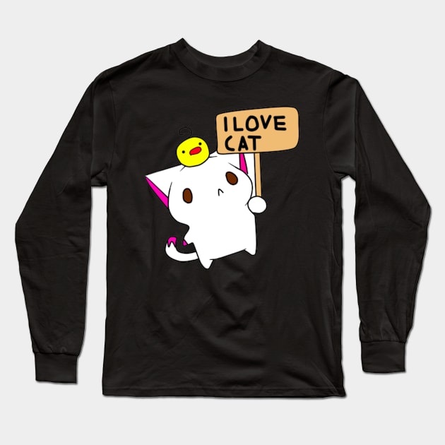 I Love Cat Long Sleeve T-Shirt by DaSy23